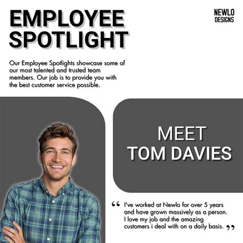 Employee Spotlight Template Postermywall
