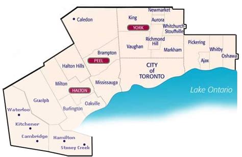 Service Areas Toronto And The Greater Toronto Area