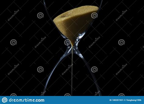 Beautiful Hourglass Close Up Time Passing By Timer Stock Image