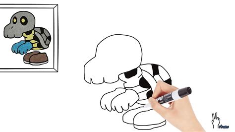 How To Draw Dry Bone From Super Mario Youtube