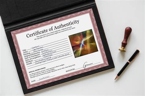 Certificate Of Authenticity Template