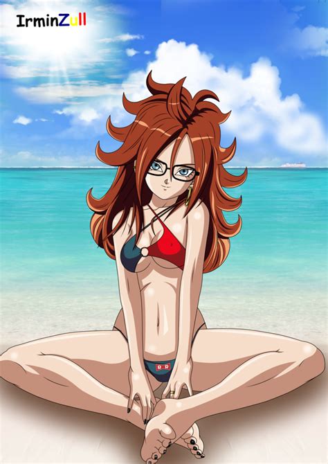 Androids 7 and 18 are humans who were turned into androids after being cybernetically. Android 21 bikini | Androide, Androide numero 21 y Dragones
