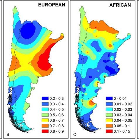 Maps Of Argentina And Chile Showing The Distribution Of Native American Download Scientific