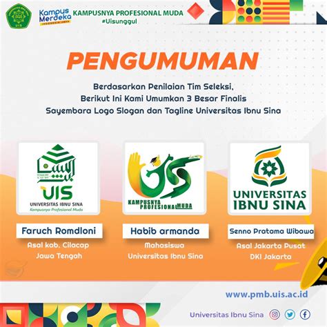 Pengumuman 3 Finalis Sayembara Logo Slogan Dan Tagline UIS