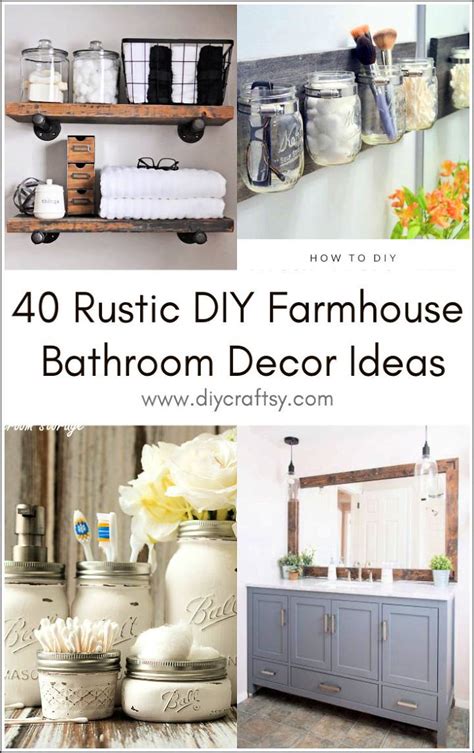 40 Rustic Diy Farmhouse Bathroom Decor Ideas Diy Crafts