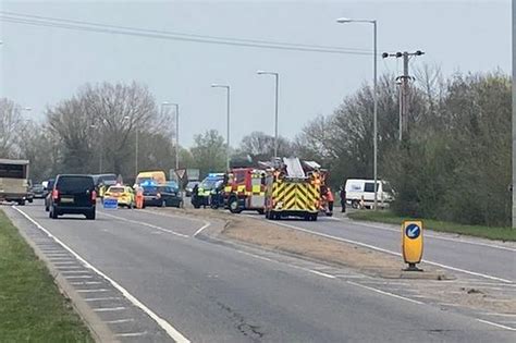 A10 Accident Motorcyclist Rushed To Hospital After Serious Crash Near Milton Cambridgeshire Live