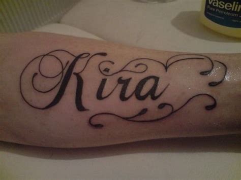 Name Tattoo On Arm Kira Name Tattoos Pinterest