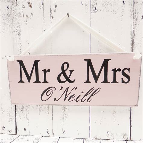 Personalised Mr And Mrs Monogram Wedding Signs By Potting Shed Designs