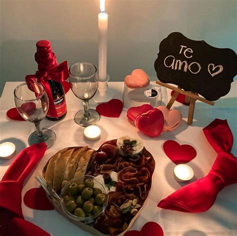 Cena romántica en casa decoración Romantic Dinner Tables Romantic Date