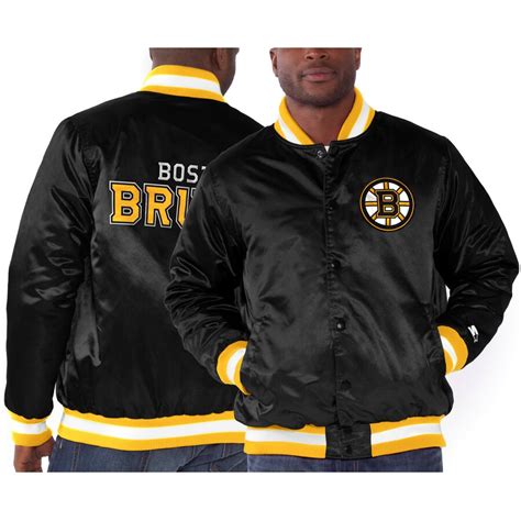 Starter Boston Bruins Black Genuine Satin Jacket