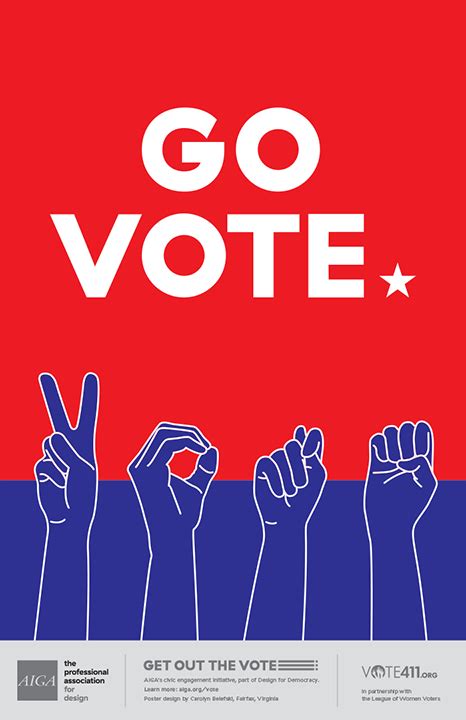 Curls Studio Get Out The Vote Poster Design
