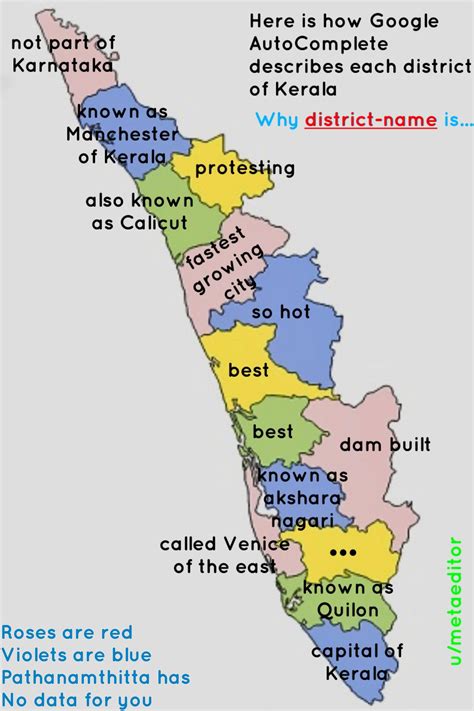 Maps Of Kerala Districts Map Of Kerala With Districts Stock Images