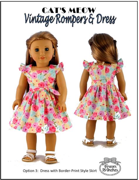 Cats Meow Vintage Rompers And Dress 18 Inch Doll Clothes Etsy Doll