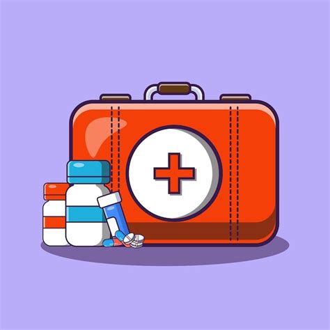 Premium Vector First Aid Kit Cartoon Design