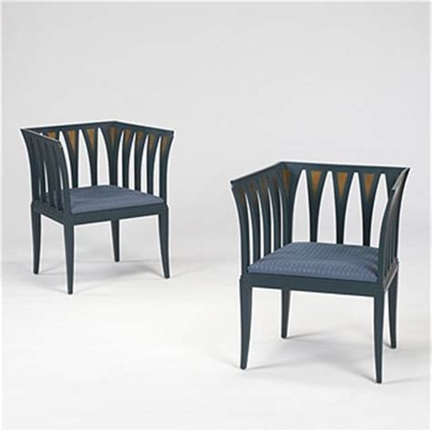 This present example from the hallintorakennus administrative building. Eliel Saarinen Blue chairs, pair