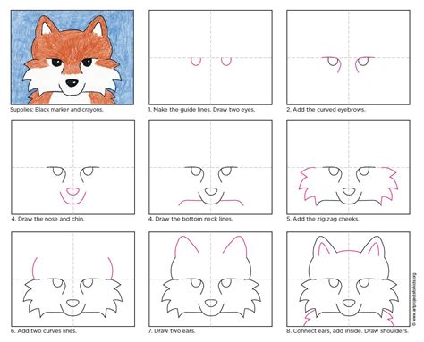 How To Draw A Fox Head Easy Draw Easy