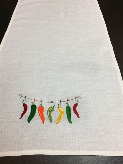 Tea Towel Linen Cotton Dish Towel Embroidery Kitchen Towel Etsy