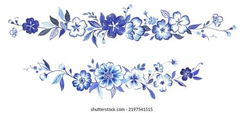 Blue Floral Border Design