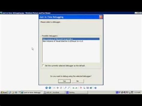 How To Enable Jit Debugging In Windows Vista