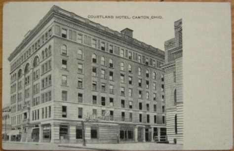 Canton Oh 1910 Postcard The Courtland Hotel Ohio Ebay