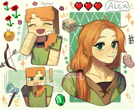 Alex Minecraft Drawn By Teachiisan Danbooru