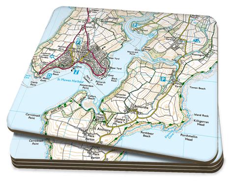 Map Coasters Personalised Ordnance Survey Explorer Map From Love Maps