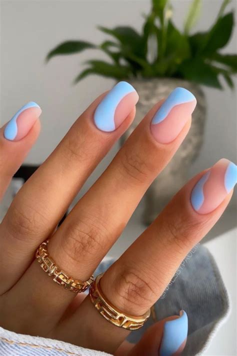 35 Easy Acrylic Blue Nail Ideas In Different Nail Shapes For Summer 2021