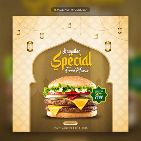 Premium Psd Ramadan Kareem Food Social Media Banner Template