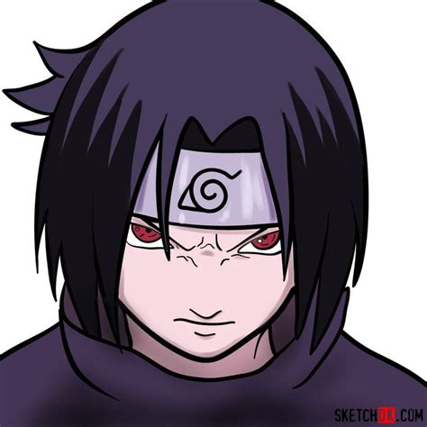 How To Draw Sasukes Face Naruto Anime Sasuke Drawing Anime