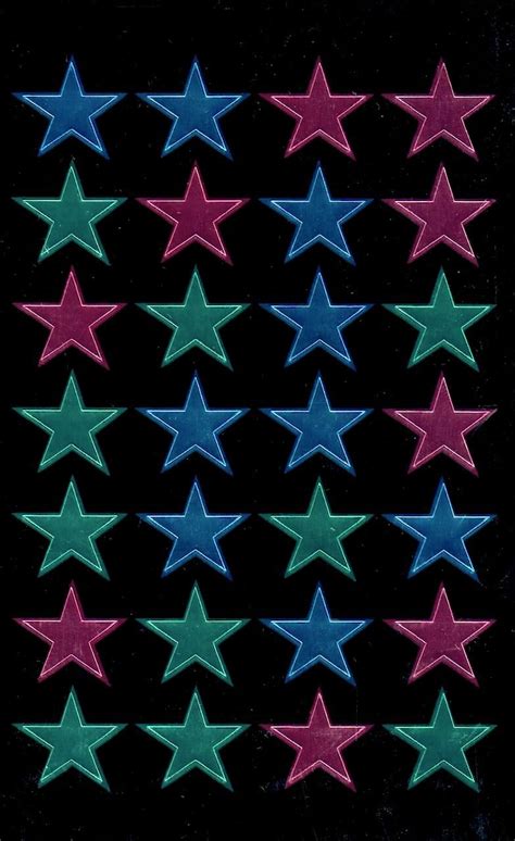 Metallic Colored Stars 3 Sheet Per Pack Y2k Wallpaper Star Wallpaper
