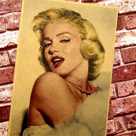Classic Beauty Marilyn Monroe Photography Retro Vintage Memory Decorative Posters Core Kraft Bar
