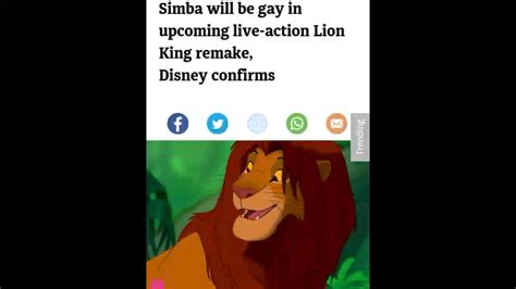 Simba Will Be Gay In The New Live Action Disney Film The Lion King