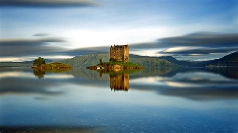 Wallpaper Castle Scotland Lake Landscape 1920x1080 Thekyle