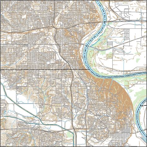 Usgs Topo Map Vector Data Vector 33212 Omaha South Nebraska 20180209