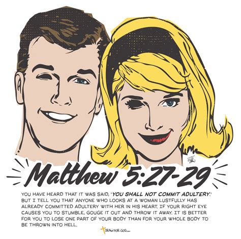 Gouge It Out Christian Cartoon About Committing Adultery