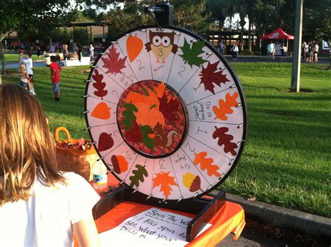 Elementary School Fall Festival Game Ideas Wheel Spin Fall