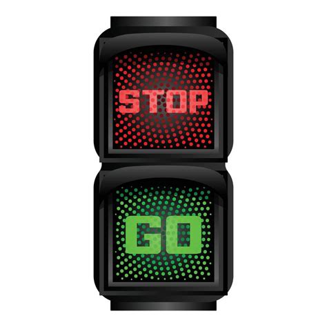 Stop Go Traffic Lights Icon Cartoon Style 14520354 Vector Art At Vecteezy