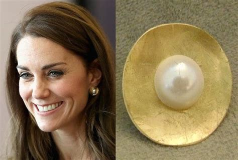 Duchess Kate Inspired Gold Hammered Pearl Earrings Etsy In 2021