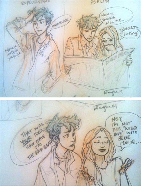 teddy and victoire reading rita skeeter s new article burdge harry potter art drawings