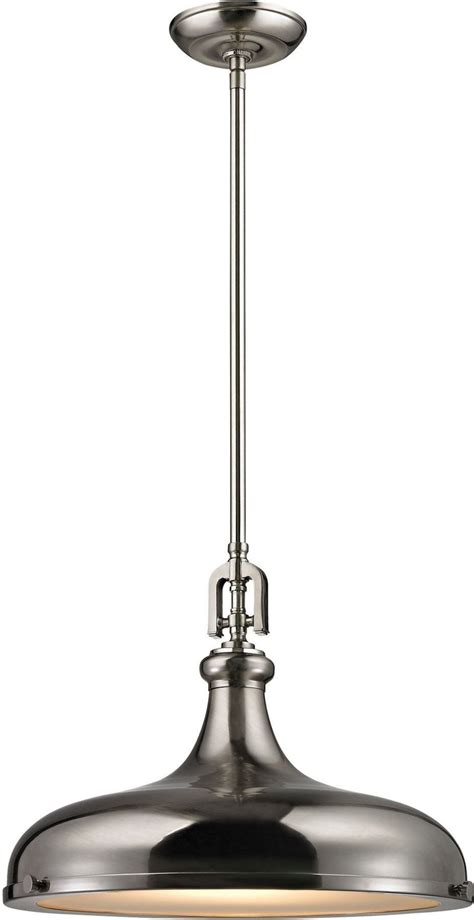 You can purchase a modern pendant light in your kitchen that portrays that feel. Rutherford 1 Light Pendant In Brushed Nickel | Pendant lighting, Light, Oil rubbed bronze