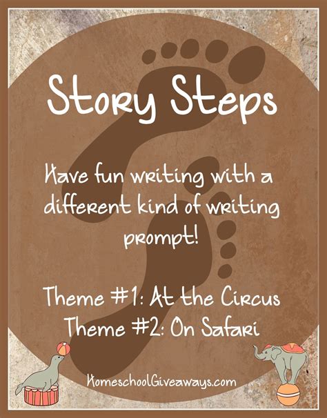 Free Writing Prompts Story Steps At The Circus And On Safari