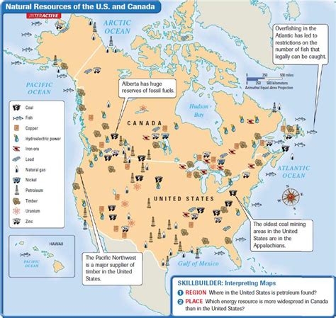 The United States And Canada Landforms And Resources