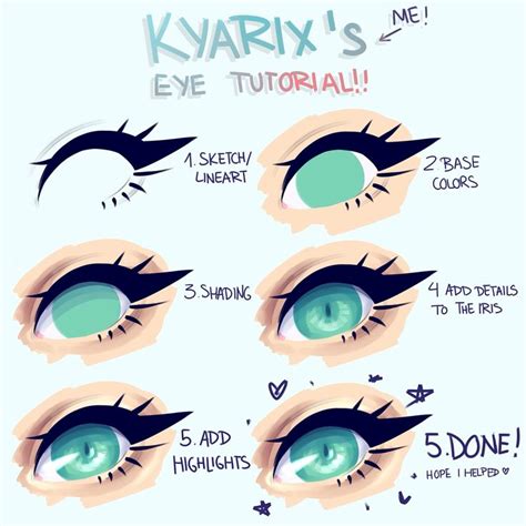 Eye Tutorial By Kyarix Eye Drawing Tutorials Anime Drawings