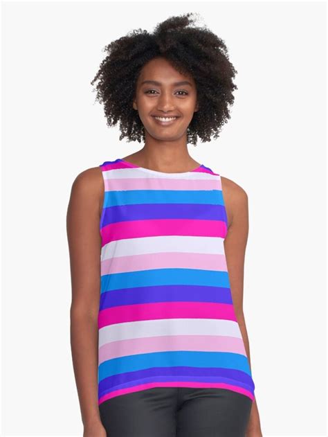 Pink Stripes Sleeveless Top By Brady Leavell Striped Sleeveless Top