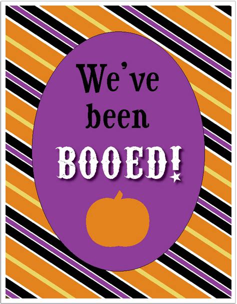 Diy Free Printable Sign Weve Been Booed Sign