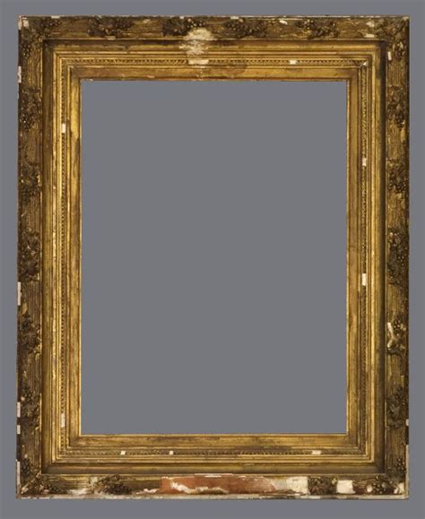 Mid 19th C American Gold Leaf And Applied Ornament Frame Atelier