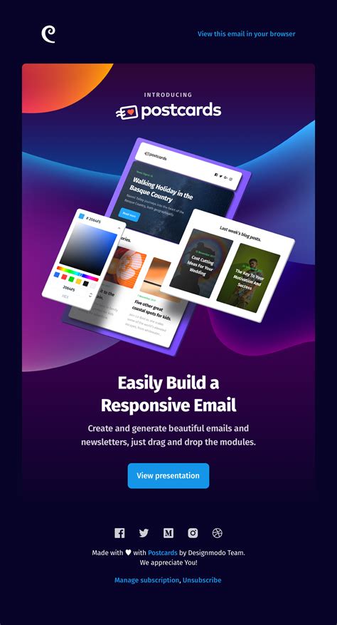 Introducing Postcards Email Newsletter Design Email Design Email