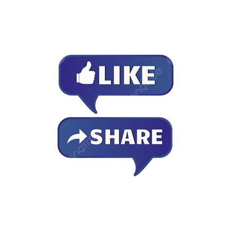 Like And Share Vector Icon Button Free Png Icon Vector Icon Button