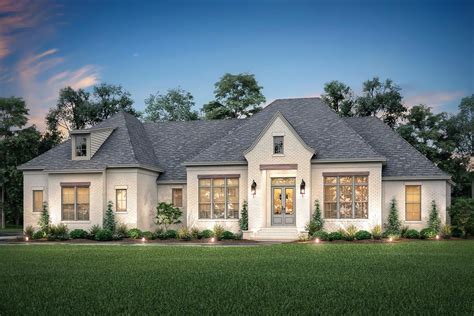 Find the cutest 3, 4, and 5+ bedroom farmhouse building plans! Plan 51813HZ: 4-Bed Open Concept French Country House Plan ...