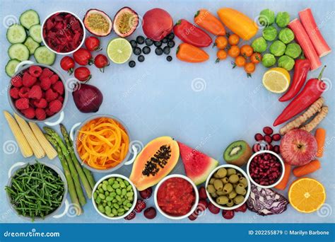 Low Carb Healthy Diet Food High In Antioxidants Stock Image Image Of